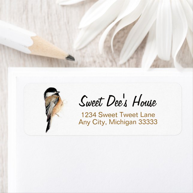 Chickadee Return Address  Label (Chickadee Return Address Label from Jenn's Emporium. )