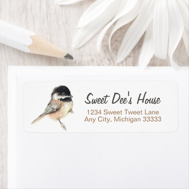 Chickadee Return Address  Label (Insitu)