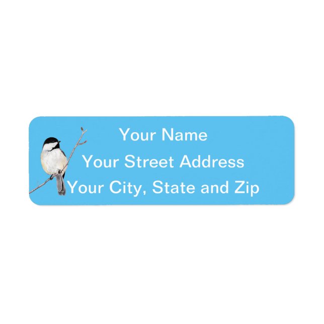 Chickadee Return Address Label (Front)