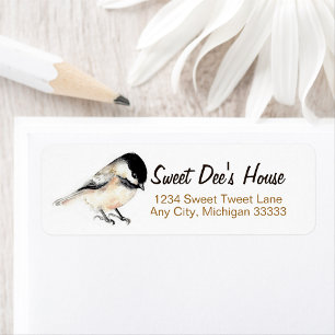 Chickadee Return Address Label Return Address Label