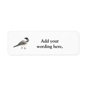 Chickadee return address labels, personalise, label
