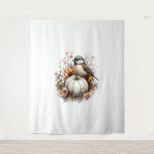 Chickadee Shirt Country Pumpkin Tapestry