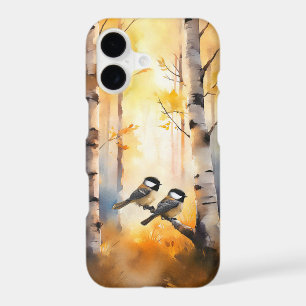 Chickadee Song Birds in an Autumn Forest