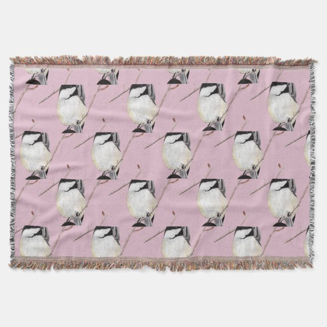 Chickadee Throw Blanket (Front)