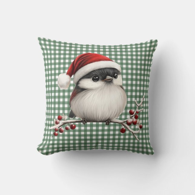 Chickadee Throw Pillow (Front)