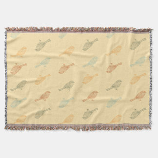 Chickadee Warm Pattern Throw Blanket