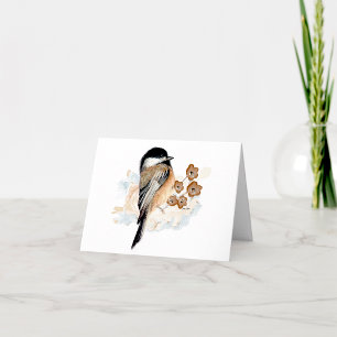 Chickadee Watercolor Note Card