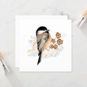 Chickadee Watercolor Note Card