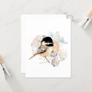 Chickadee Watercolor Note Card