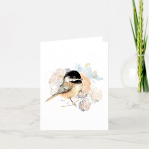 Chickadee Watercolor Note Card