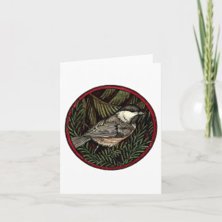 Chickadee Winter Bird Greeting Card