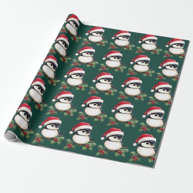 Chickadee Wrapping Paper (Unrolled)