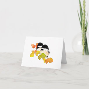 Chickadees Blank Folded Greeting Card