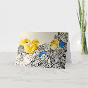 Chickadees - Blank inside greeting card