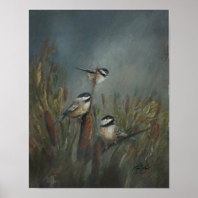 Chickadees Pond Poster (Front)
