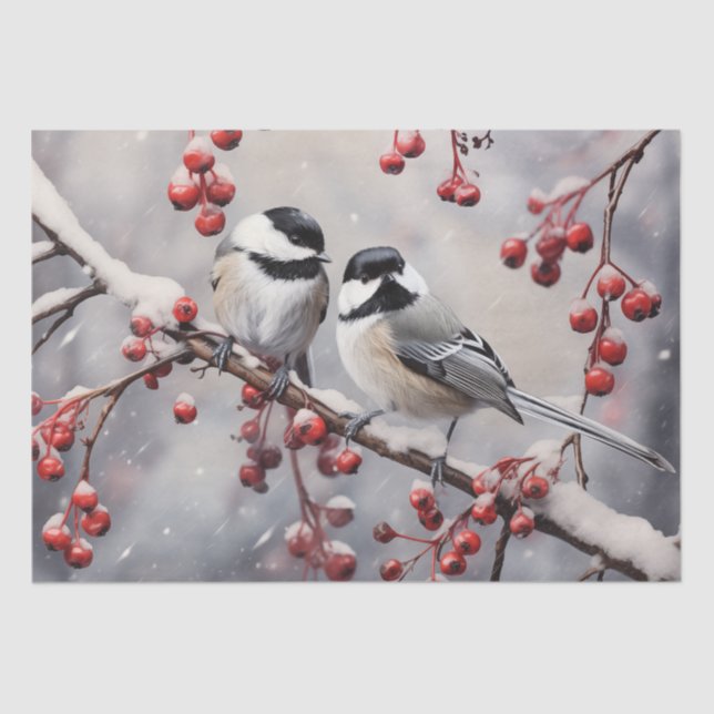 Chickadees Tissue Paper (Front)