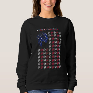 Chickahominy Native American Indian Chief Usa Flag Sweatshirt