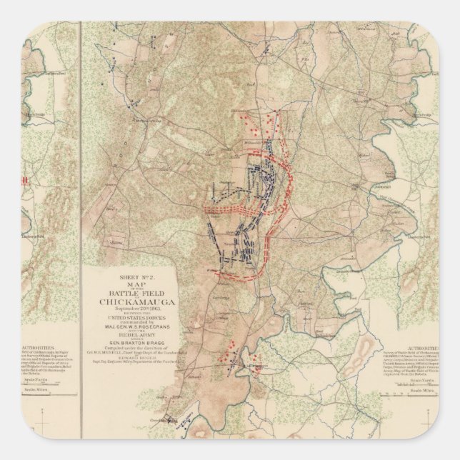Chickamauga, Turkeytown Valley Square Sticker (Front)
