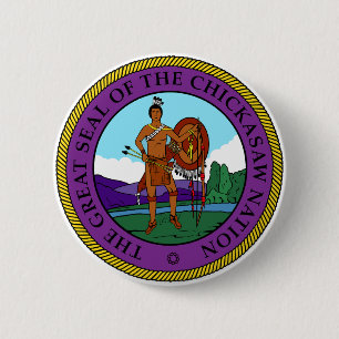Chickasaw nation Seal  6 Cm Round Badge