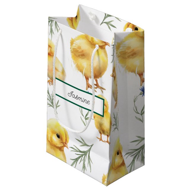 Chicken 1st birthday Farm animal Birthday Small Gift Bag (Front Angled)