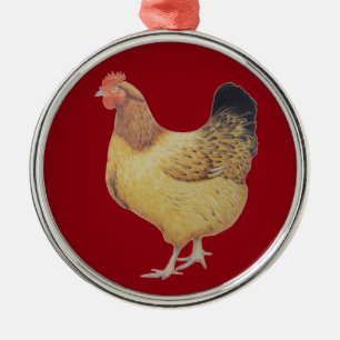 Chicken 2012 metal ornament