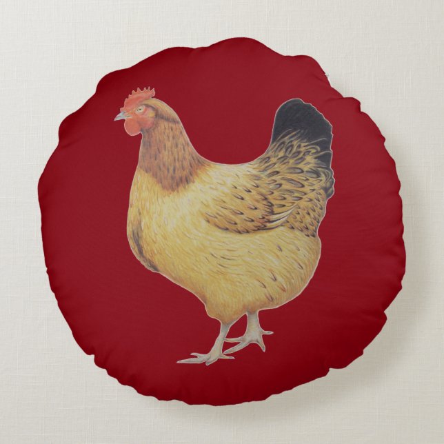Chicken 2012 round cushion (Back)