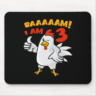 Chicken 3rd Birthday Party Farm Chick Rnyard Cluck Mouse Pad