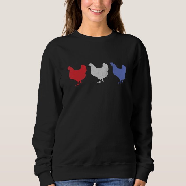 Chicken 4th Of July Farmer Independence Day Sweatshirt (Front)