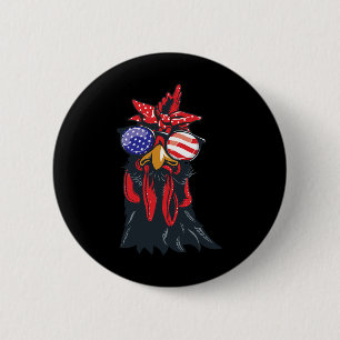 Chicken 4th Of July Shirt Chicken-lover American U 6 Cm Round Badge