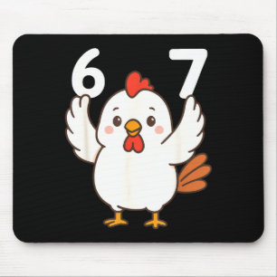 Chicken 67 Meme Six Seven Funny Gen Alpha  Mouse Pad