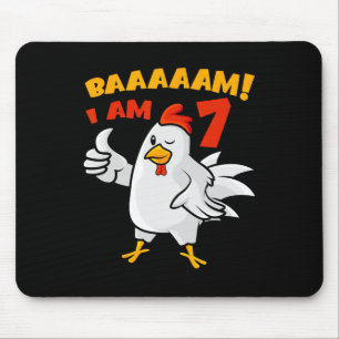 Chicken 7th Birthday Party Farm Chick Rnyard Cluck Mouse Pad