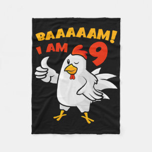 Chicken 9th Birthday Party Farm Chick Rnyard Cluck Fleece Blanket