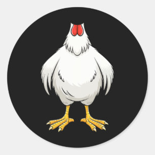 Chicken Adult Kids Men Women Chicken Hen Body Cost Classic Round Sticker