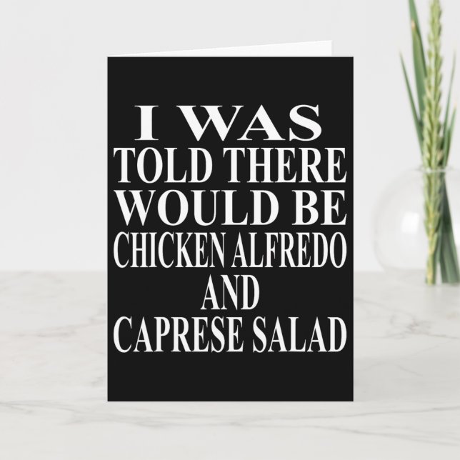 Chicken Alfredo Apparel Awesome Funny Caprese Sala Card (Front)