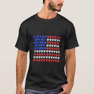 Chicken American Flag Chickens Farm Farming Farmer T-Shirt