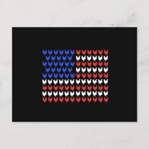 Chicken American Flag Chickens Farm Rooster Gift Postcard