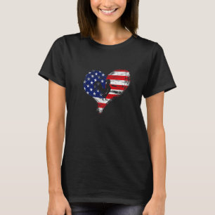 Chicken American Flag Heart Usa Patriotic Pride 4t T-Shirt