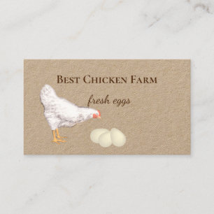 Chicken and Eggs for Farmer's Market Vendors Business Card