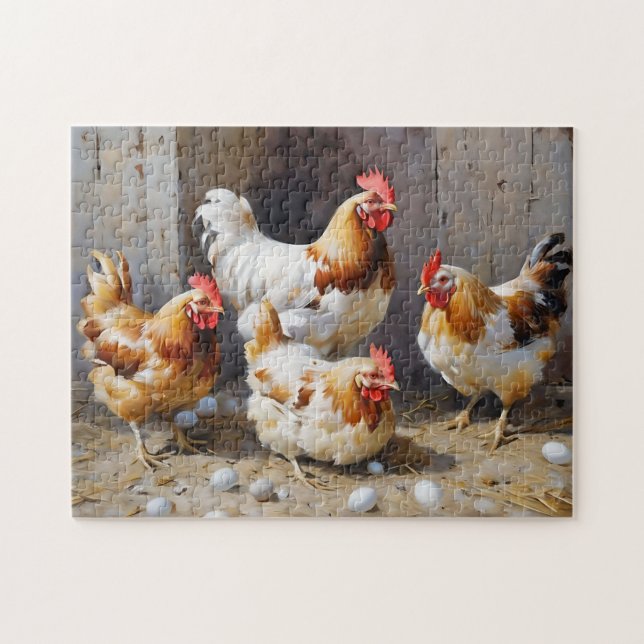 Chicken and Eggs Jigsaw Puzzle (Horizontal)