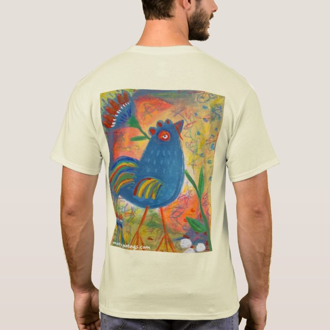 Chicken and Flower T-Shirt (Back)