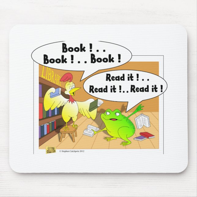 Chicken and frog mouse pad (Front)