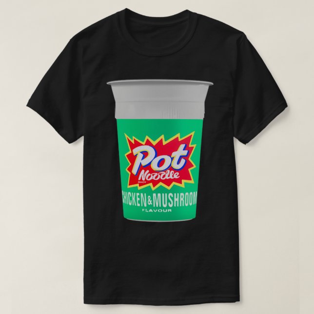 Chicken and Mushroom Pot Noodle design T-Shirt (Design Front)