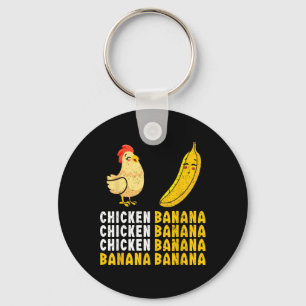 Chicken And Nana Dance Funny Meme For Girls Women Key Ring
