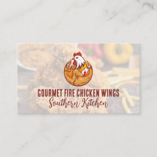 Chicken and Peppers Logo Fried Chicken Business Card
