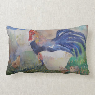 Chicken and Quote Lumbar Cushion