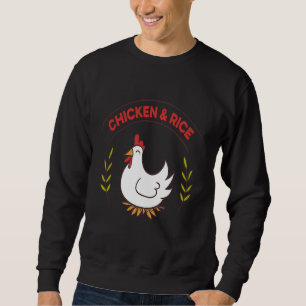 Chicken And Rice   Weightlifter Bodybuilder Eating Sweatshirt