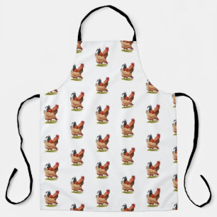 Chicken And Rooster Art, Poultry, Farm Animals Apron