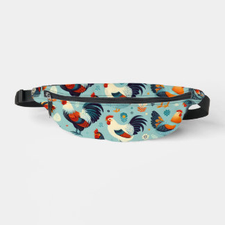 Chicken and Rooster Design Bum Bags