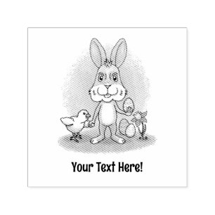 Chicken and the Easter Bunny Self-inking Stamp