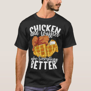 Chicken And Waffles Brunch Food Funny  T-Shirt
